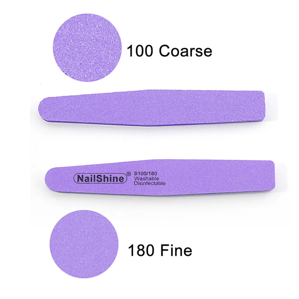 50Pcs Sanding Nails File Wholesale 180/240 Grit Sponge Pink Orange Yellow Grey Blue Purple Nail Art Files Washable Manicure Tool 250214