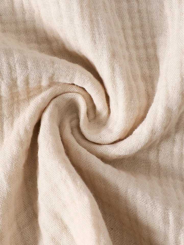 Summer Baby Boy Wrinkled Quarter Button Top Shorts Sets W250218