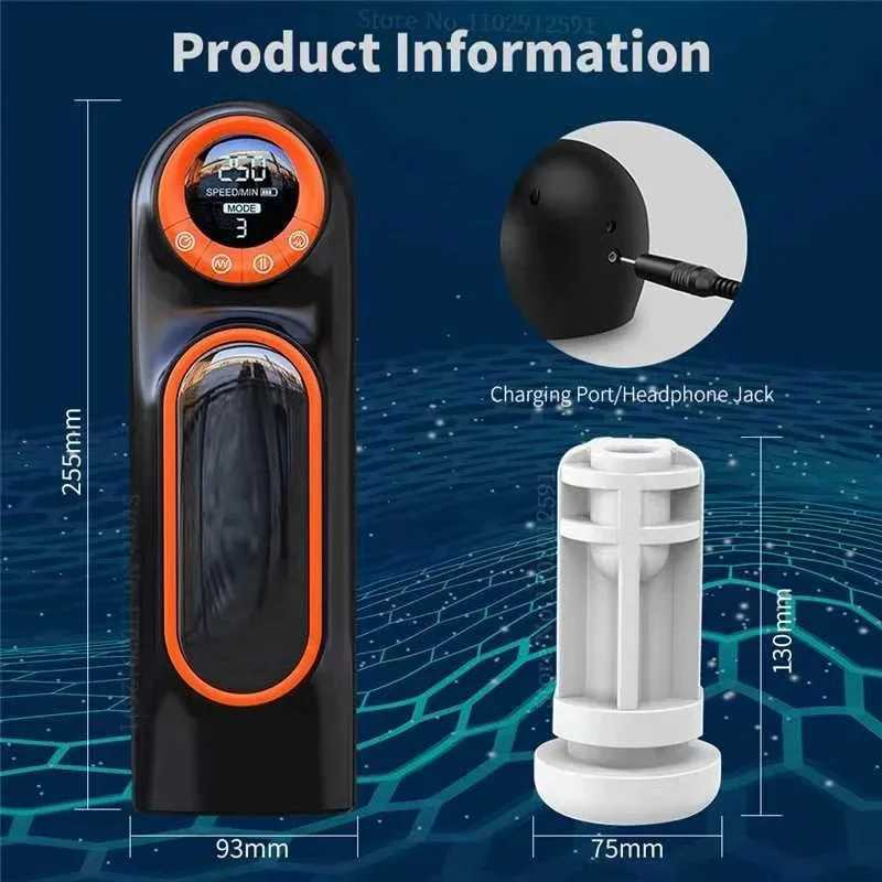 Automatic retractable male masturbation cup penis suction masturbation machine male masturbation real vagina male sex toy adult product W250218