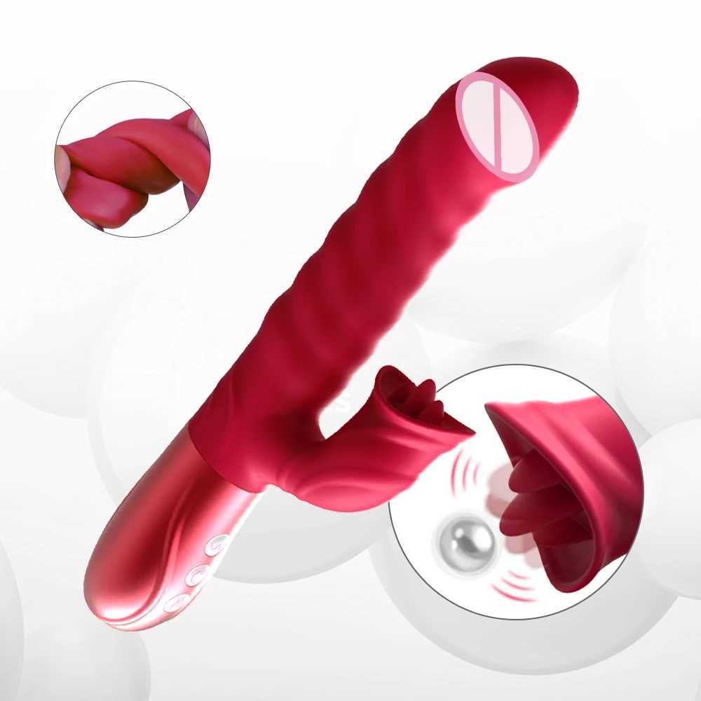 Tongue Licking Vibrator for Women Real Vaginal Clit Stimulator G-Spot Dildo Vibrator Female Masturbation Massager Adult Sex ToysXJ250218