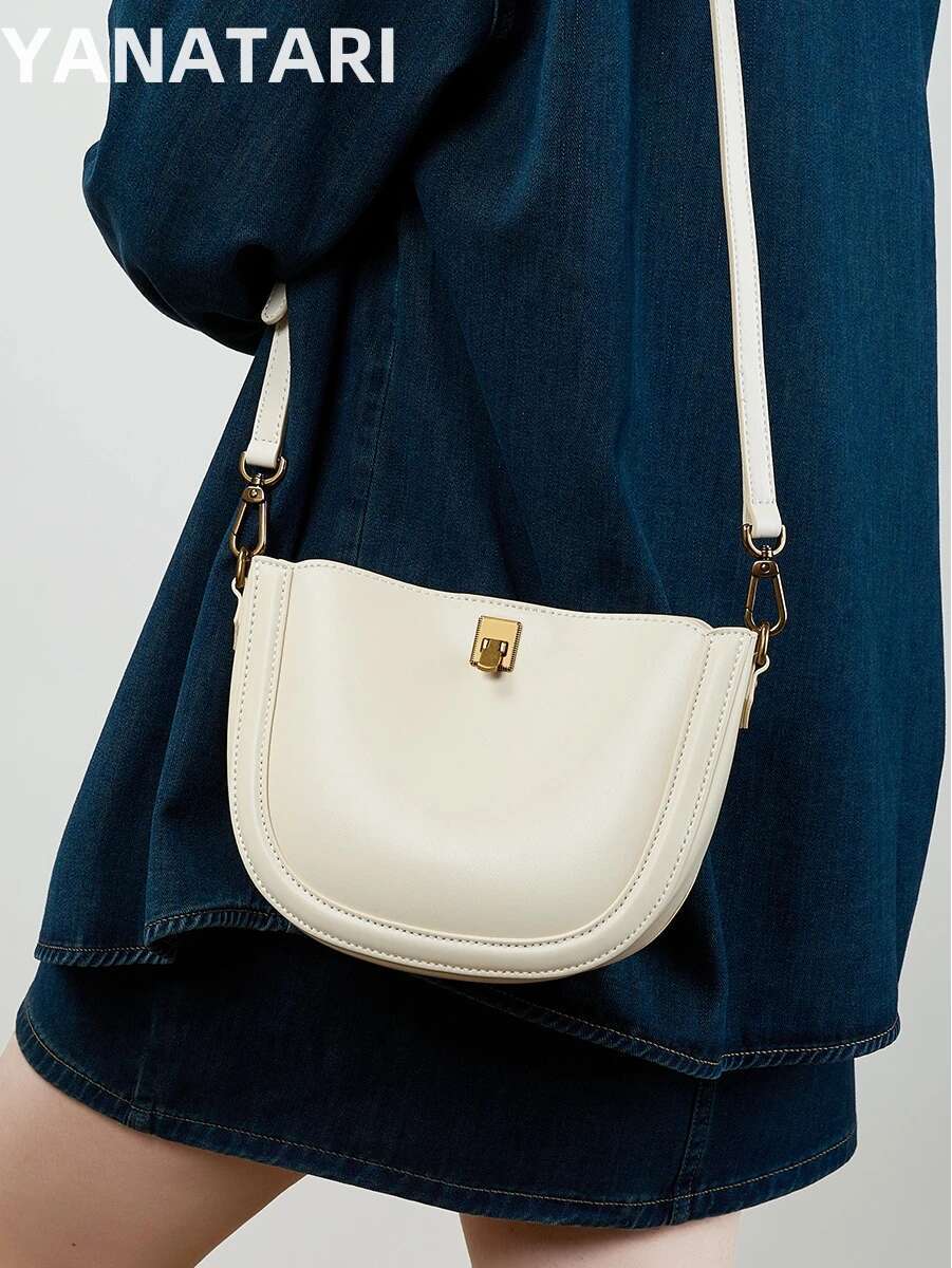 Genuine Leather Woman Cowhide Shoulder Soft Leather Minimalism Bags Womens High Quality 2024 Ladies Crossbody Bag