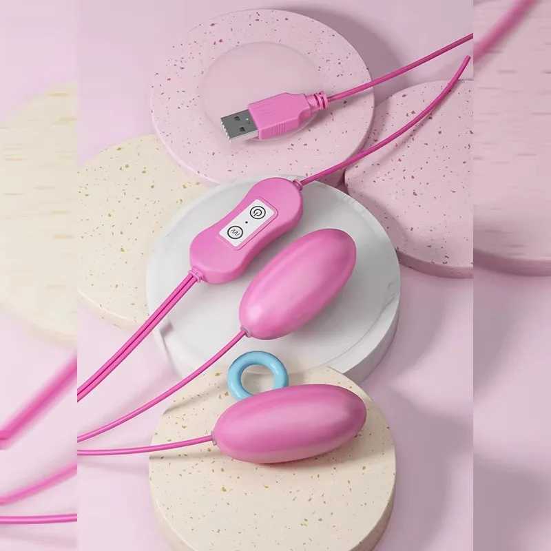 Female G-spot Bullet Vibrator Double Love Vibrating Masturbator Clitoral Stimulator USB Supply Prostate Vaginal MassagerXJ250218