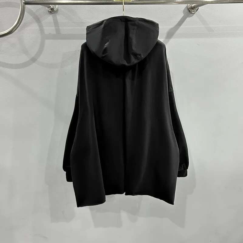 HKSH Men's Tide Dark RO Style Autumn Winter New Gothic Portrait Embroidery Hooded Cardigan Zipper Hoodie Chic Cotton Coat HK2362