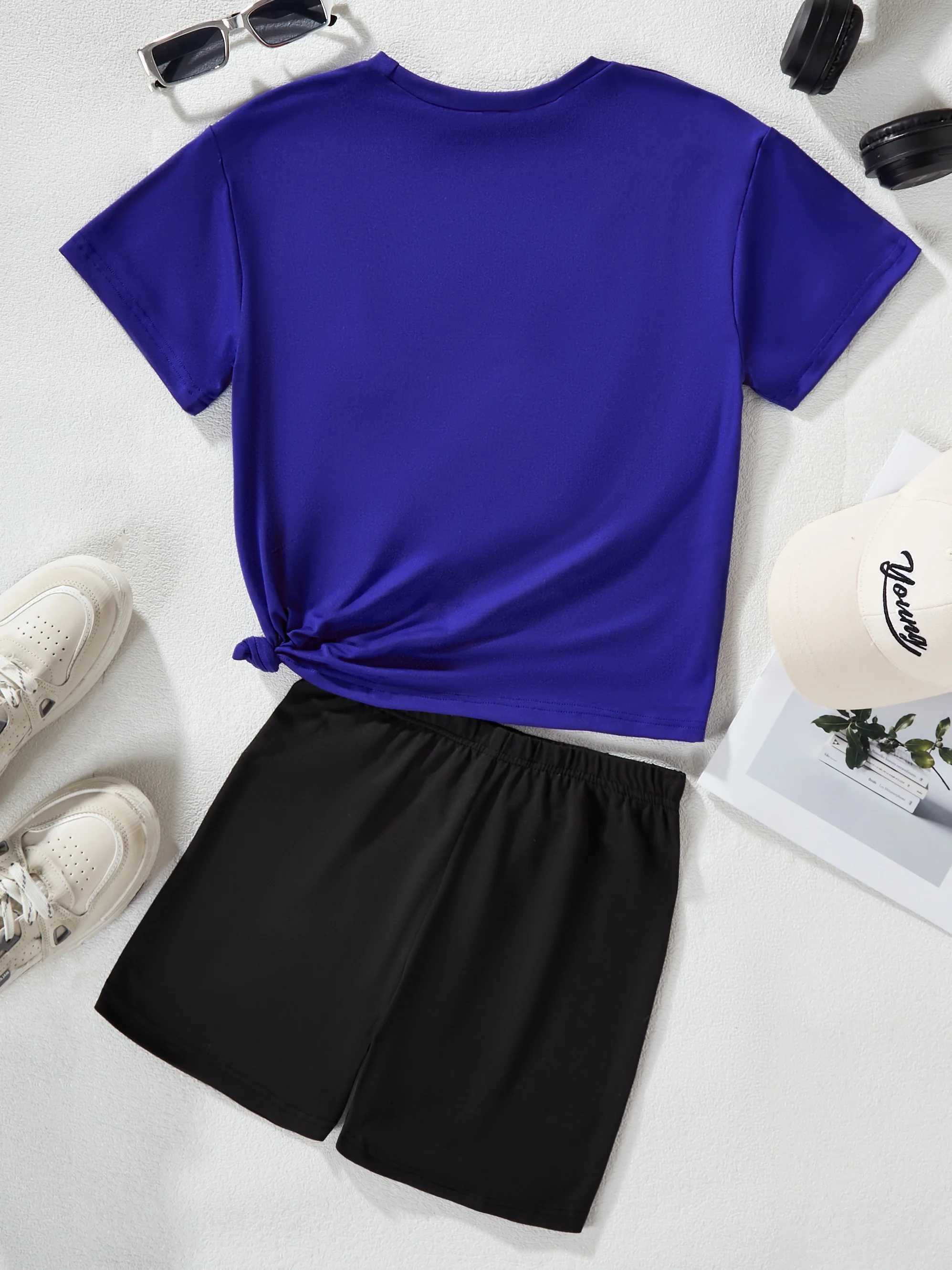 Summer Baby Girls Clothes Set Kid Girl Printed T-shirts and Shorts 2 Pieces Suit Children Short Sleeve Tracksuits W250218