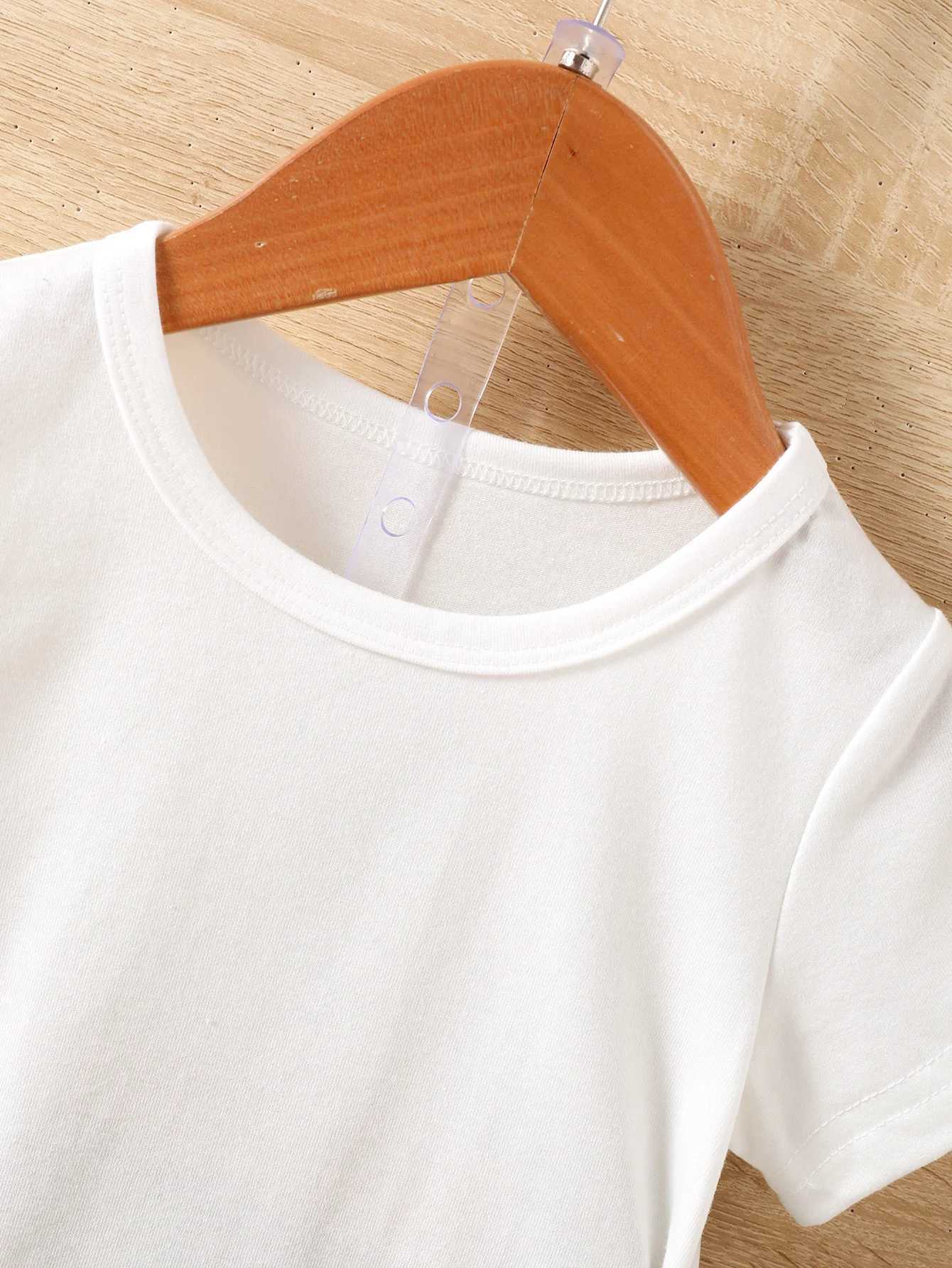 Baby Boys Summer Fashion Funny Four-Piece Pure White T-Shirt Top Monster Print Straddle Bag Pocket Pants Sunscreen Hat W250218