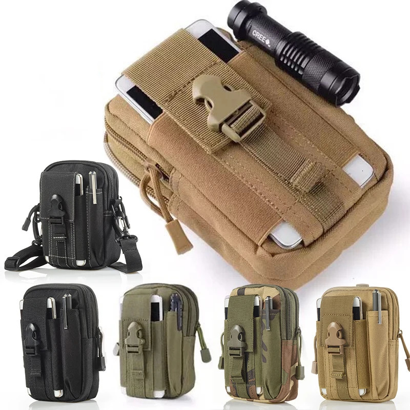 Outdoor Survival Tool Kit Military Pouch Oxford Pack Multiple Pockets Waist Camping Equipment Hiking Bag Backpack 250118