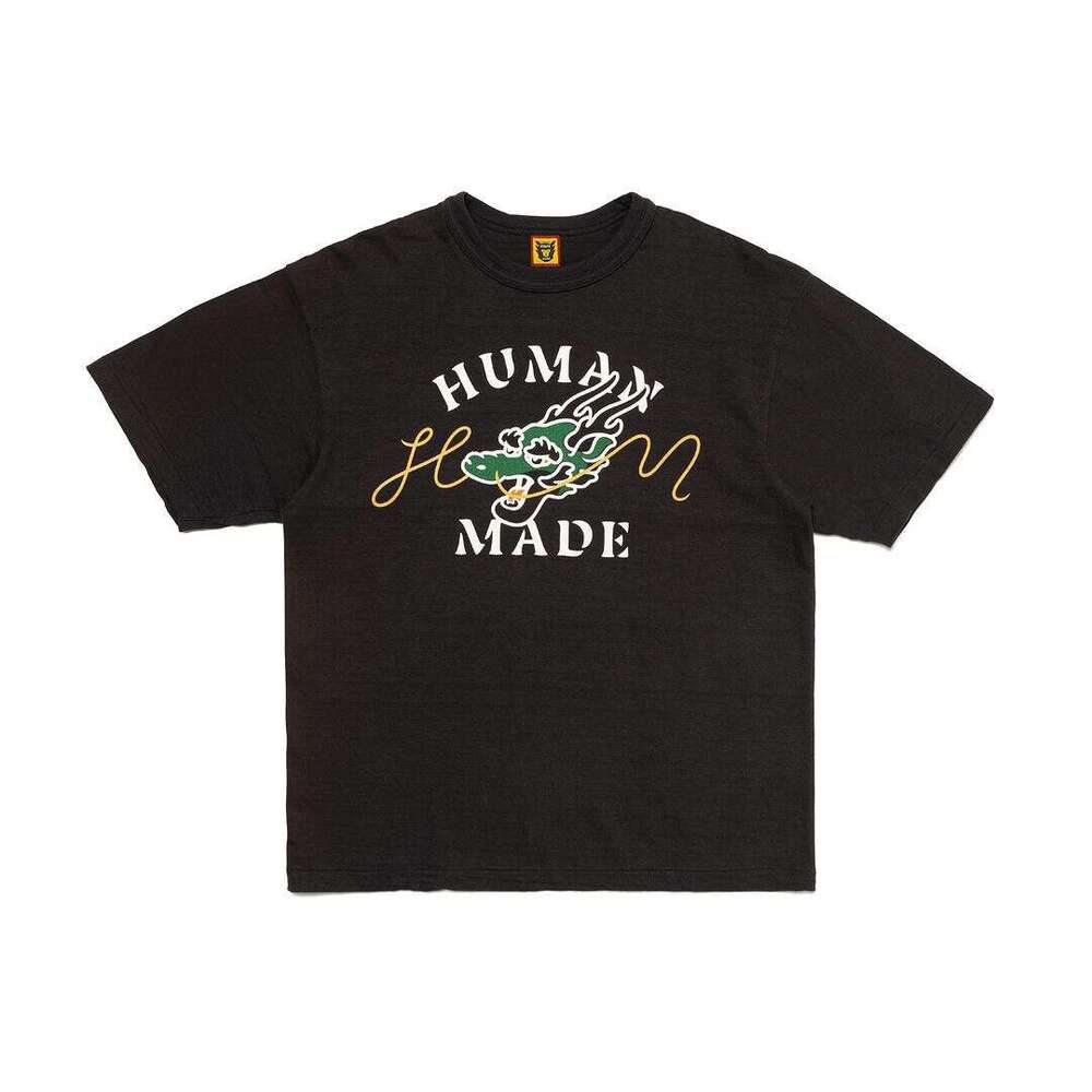 Trendy brand high-quality bamboo cotton heart-shaped digital printed casual loose short sleeved unisex T-shirt