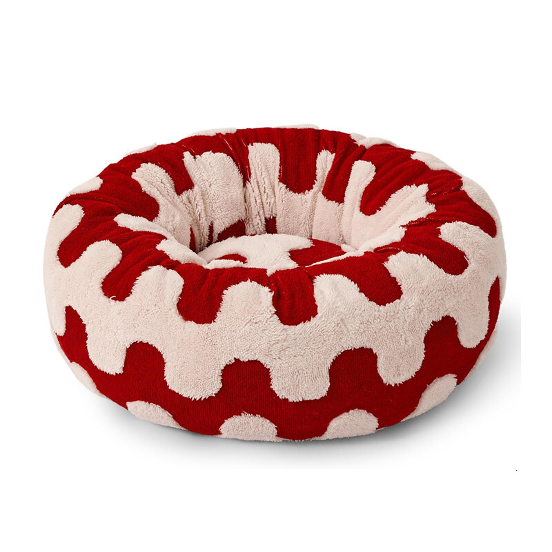 Pet Kennels Small Medium Large Round Plush Mats Autumn And Winter Cat's Nest Dog Bed