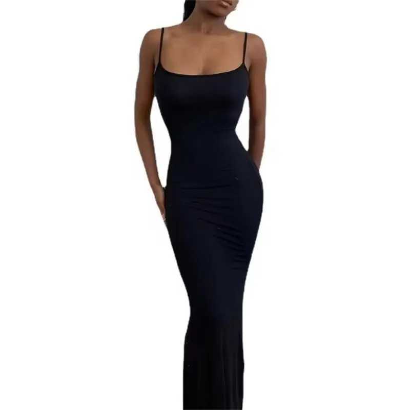 Basic Casual Dresses Satin Slip Slveless Backless Maxi Dress Women 2025 Y2K Summer Bodycon Elegant Sexy Outfits Ladies Birthday Party Club Sundress H2