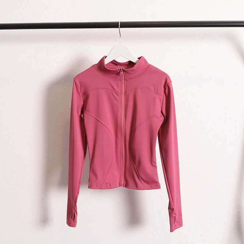 Active Shirts Tees Jacket Coat Flexible Active Wear Women Zip Up Gym Sports Casual Jackets with Thumb Holes H25218