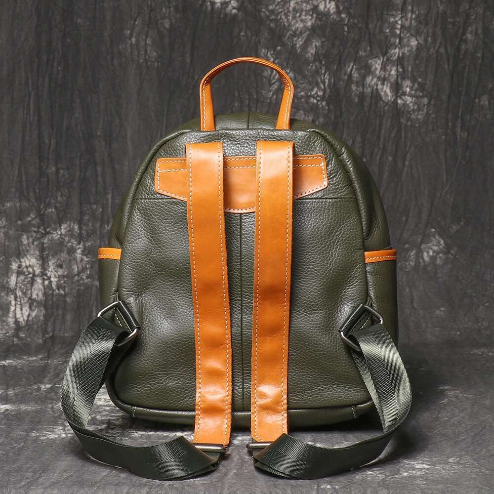 New Trendy Women's Versatile Fashion Leather Small Backpack Lightweight Casual Travel School Bag