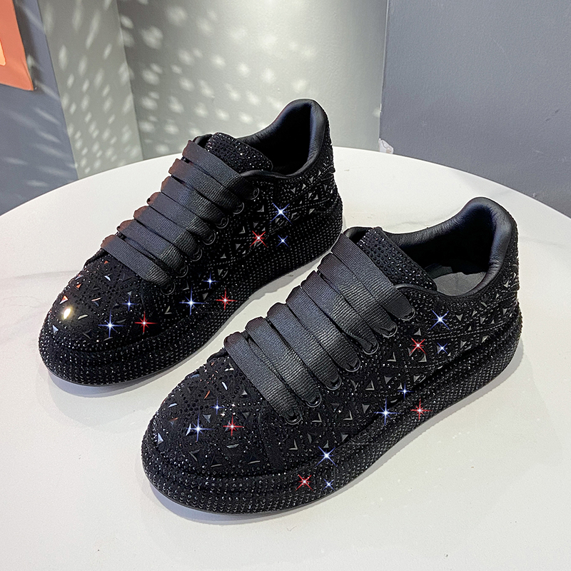 2025 Luxury Shining Sneakers Fashion Shining Diamond Casual Shoes Comfortable Running Designer Sports Women's Shoes Zapatos Mujer