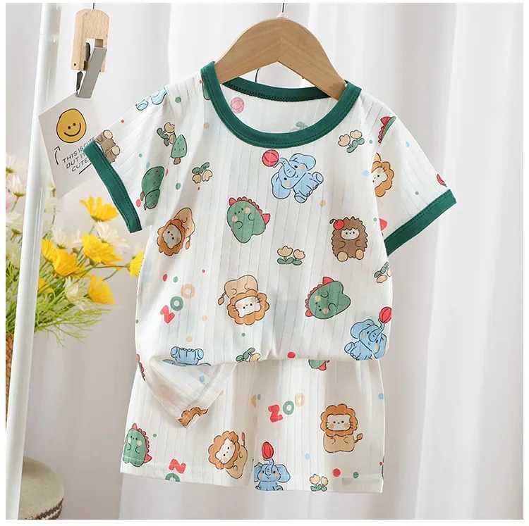 2024 summer new childrens clothes kids short sleeve shorts set boys and girls baby t-shirts boys and girls cotton wholesale W250218