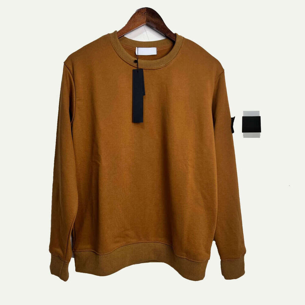 Round Neck Hoodie Men's Solid Color High Street Plus Version Versatile Casual Top