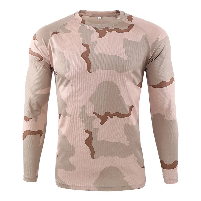 Clothing Autumn Spring Men Long Sleeve Tactical Camouflage T-shirt camisa masculina Quick Dry Hunting shirt 250217
