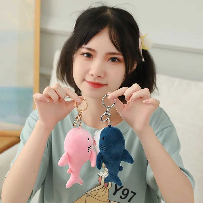 Cute Gaint Shark Whale Plush Doll Pillow Gray Blue Pink Shark Whale Plush Doll Home Decor Warm Hug For Girls BoysXJ250218