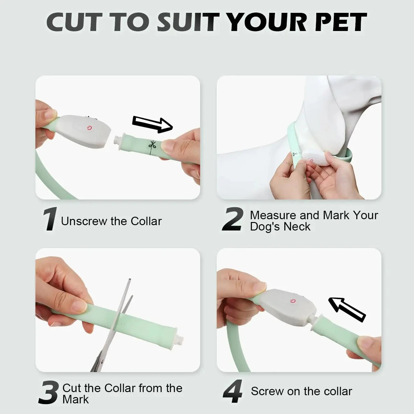 USB Rechargeable Glowing Collar for Large and Small Dogs LED Glowing Dog Collar 9 Flashing Modes Adjustable Soft Silicone Collar 250218