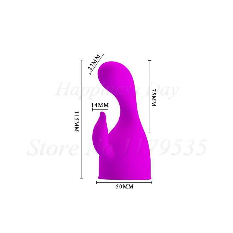 G Spot AV Rod Stick Vibrators Headgear Magic Wand Attachment Clitoris Massager Vibration Head Cap Accessories Sex Toys For WomenXJ250218