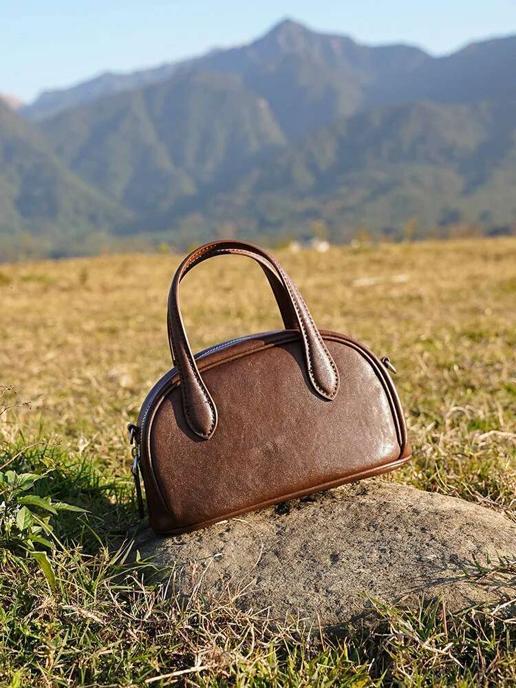 YANATARI Genuine Leather For Women Woman Shoulder Large Capacity Vintage Fashion Tote Bag Fashionable Handbag