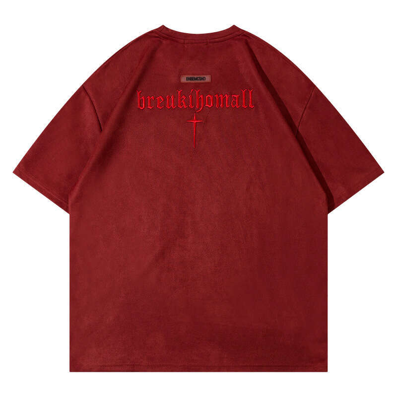 YPRS American high street basic style suede solid color short sleeved T-shirt men's and women's summer loose top