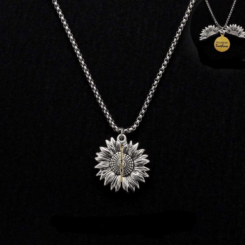 Long Necklace, Male Personality, Genjuku Wind Suower Totem Pendant, Hiphop Jewelry, Female