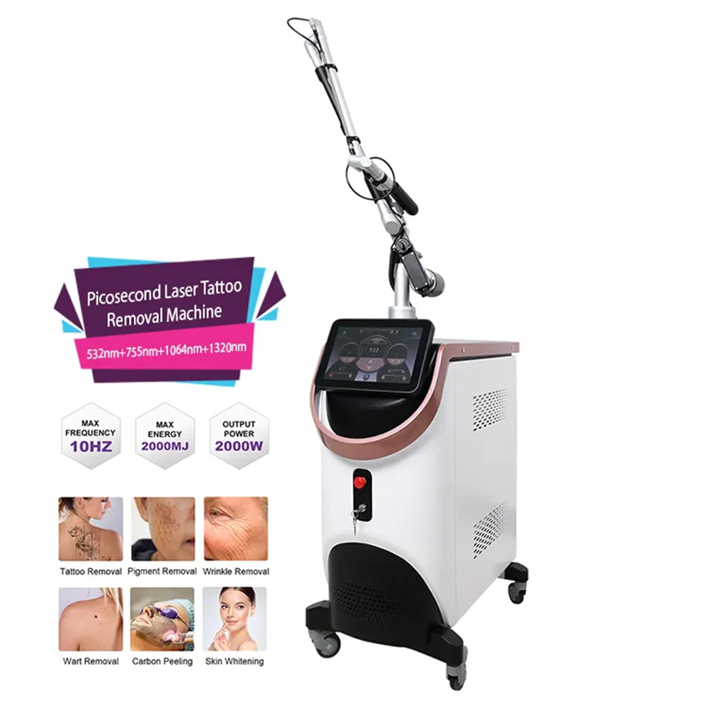 Q-Switched Nd Yag Laser 1064Nm 532Nm Pico Carbon Peeling Picare Tattoo Removal Machine Whitening Acne Treatment Wrinkle Remove Skin Rejuvenation Machi