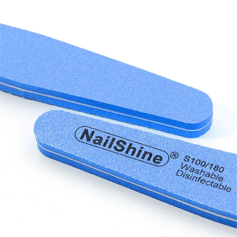 50Pcs Sanding Nails File Wholesale 180/240 Grit Sponge Pink Orange Yellow Grey Blue Purple Nail Art Files Washable Manicure Tool 250214