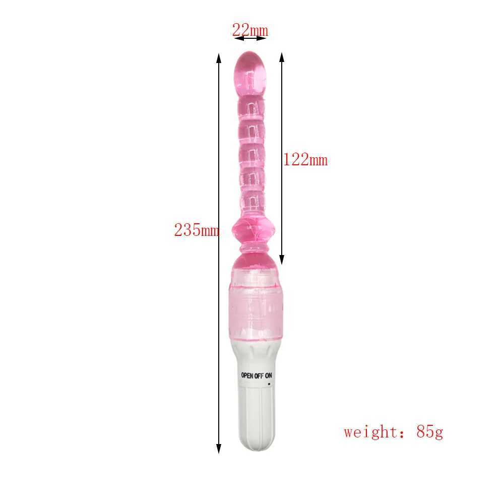 Jelly anal massage flirting stick masturbator pull-bead vagina g-spot vibrator pussy clitoris vibrator for women stimulationXJ250218