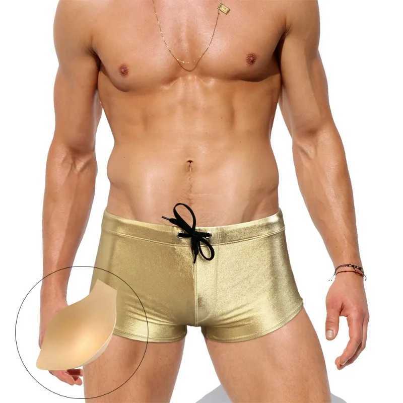 printed mens swimsuit sexy low waist brushed underwear beach surfing swimsuit sports shorts M250218