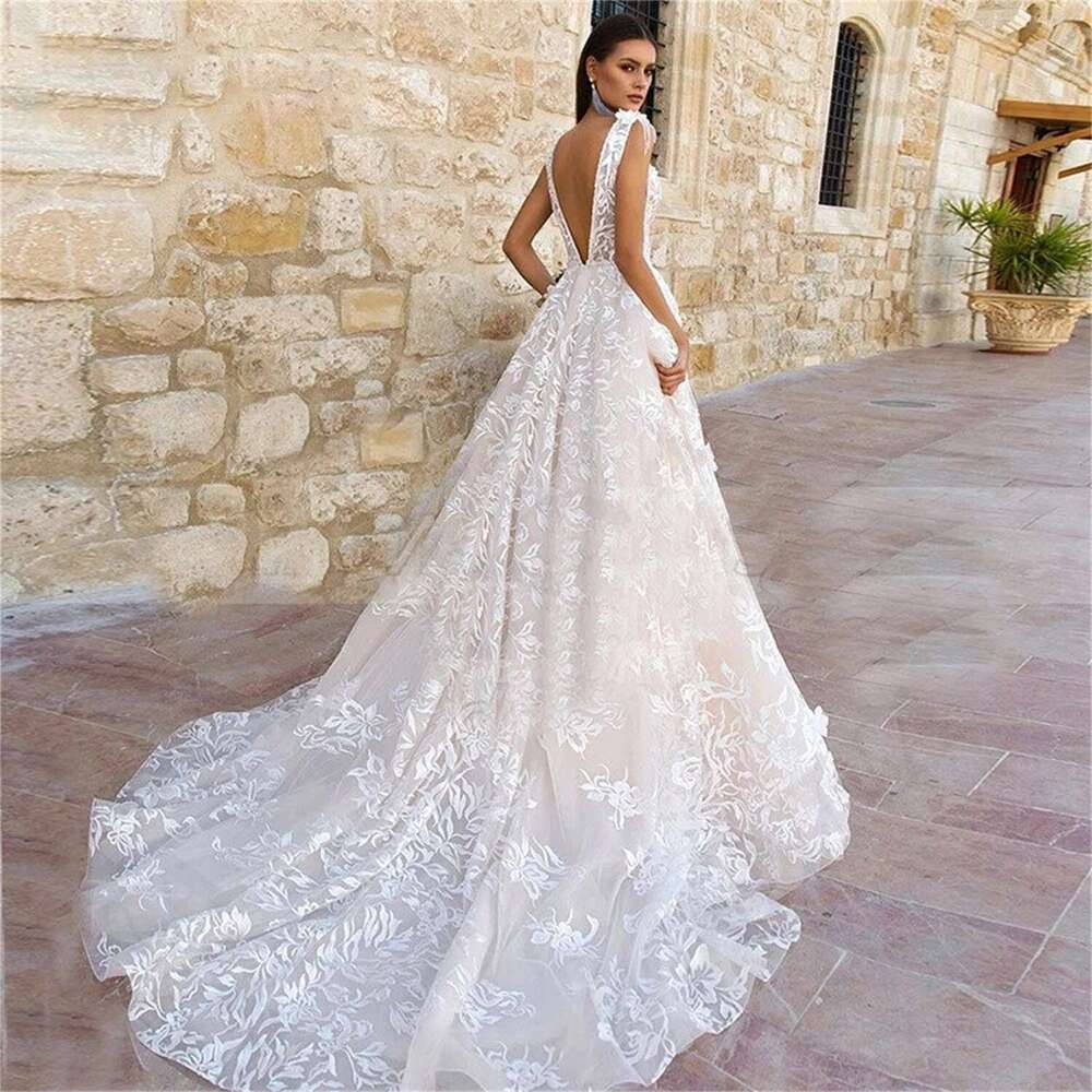 Party Wedding Dress White Lace Dresses For Formal Ocns Robe De Soiree Femmes Gown Ball Gowns Long Customized