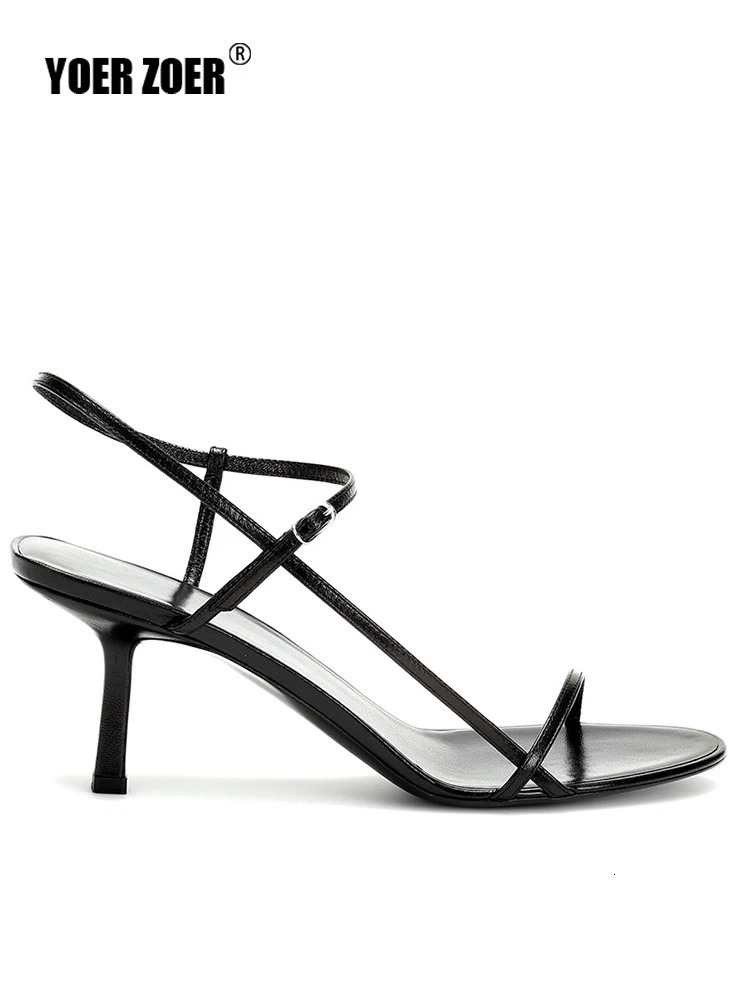 Womens Sandals Kitten heel Thin belt Thin heel French Pumps Sandals fairy style summer High heel Fashion sexy Style 2024 250217