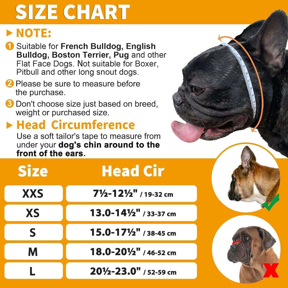 Dhpet bulldog Muzzle French Bulldog English Bulldog Pet Dog Muzzle Short Mouth Dog Anti-bite And Anti-eating Mask
