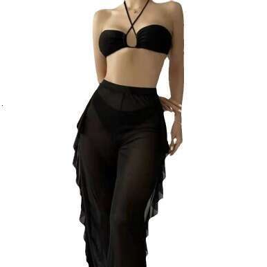 Mesh Solid Color Three Piece Bikini Split Thong Sexy Swimwear New Style Maillot De Bain Swimming Suit for Women Designer Bikini Swimwear Swimwear New 