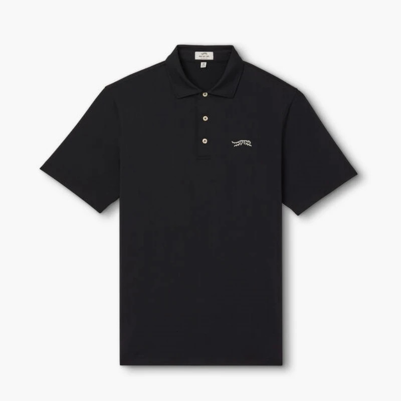 Tiger Woods Tiger Sun Day Red Icon 2025 Spring Summer High Quality Golf Short sleeved Polo Shirt For Men Black Top Clothing 250217