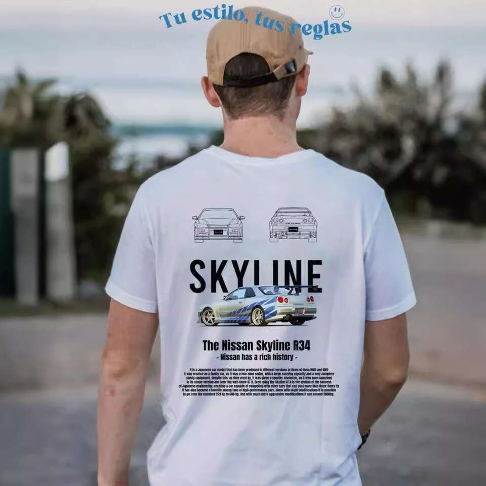 New 3D Digital Printing Round Neck T-shirt Fashion Summer Men's Cartoon Car