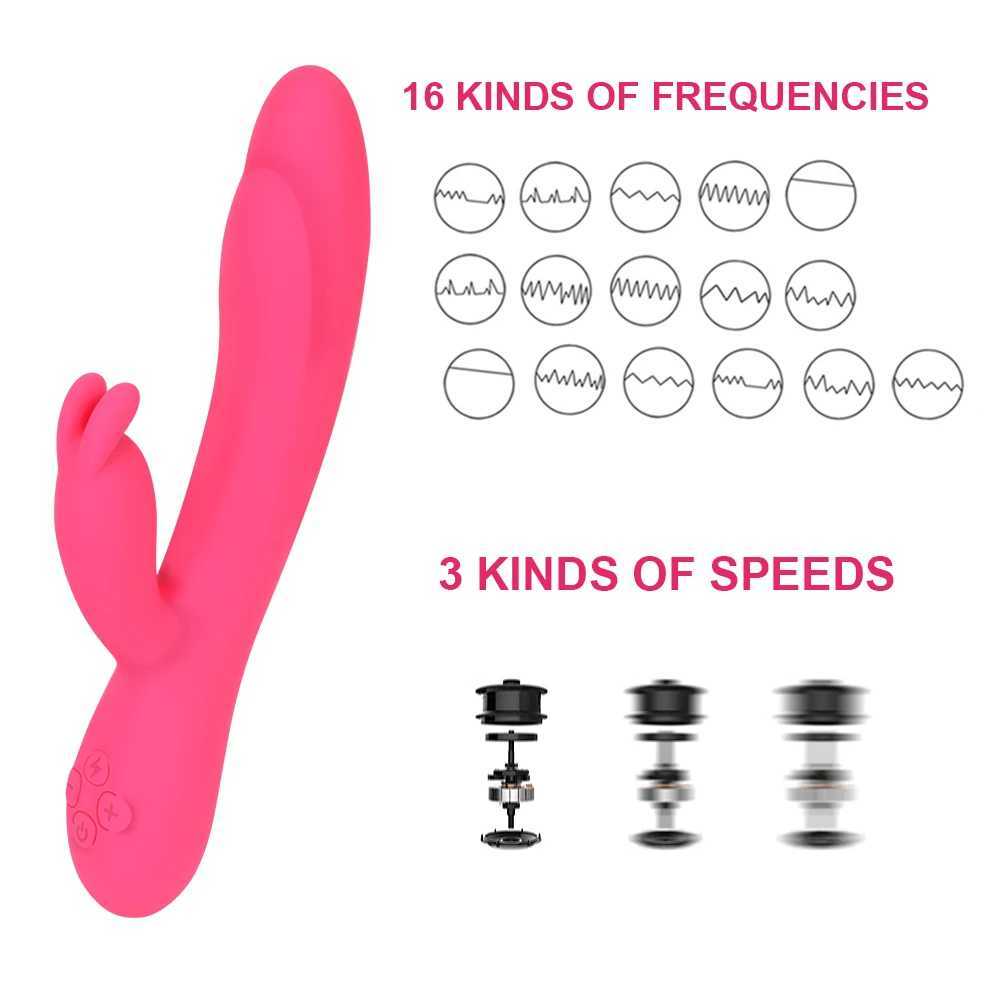 20cm Heated Dildo Rabbit Vibrator For Women Clitoris Nipple Stimulator Vaginal Anal Plug Sex Toys Female Masturbator Erotic ShopXJ250218