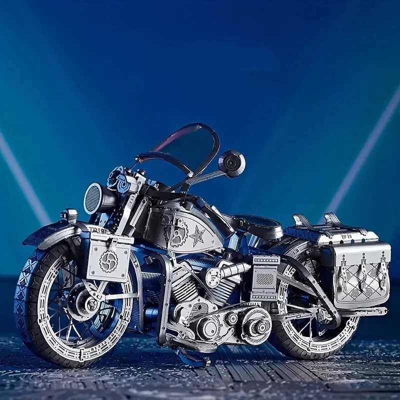 motorcycle 3D Metal Puzzle DIY Model Building Kit Adult Toys Birthday GiftT250218