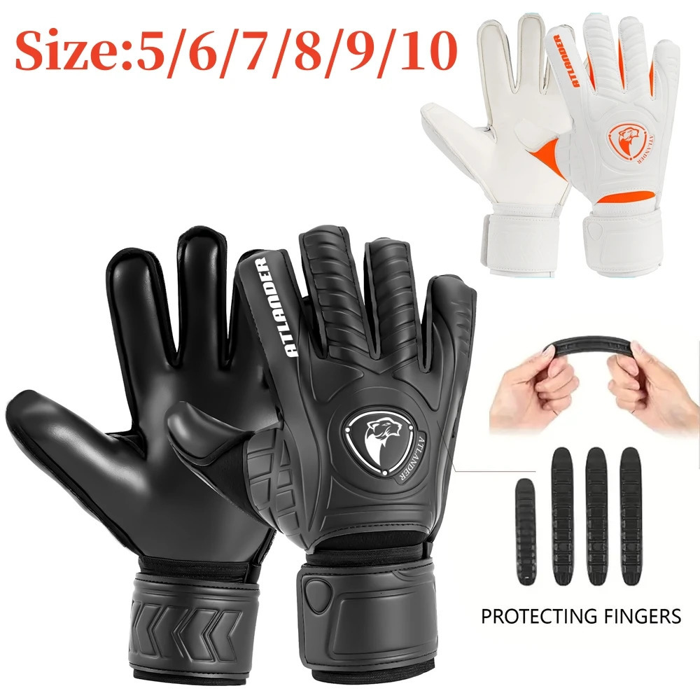 Size 5/6/7/8/9/10 Finger Save Goalkeeper Gloves Football Latex Guard Grip Protection Kids Adults Soccer Fingerave Goalie Glove 250214