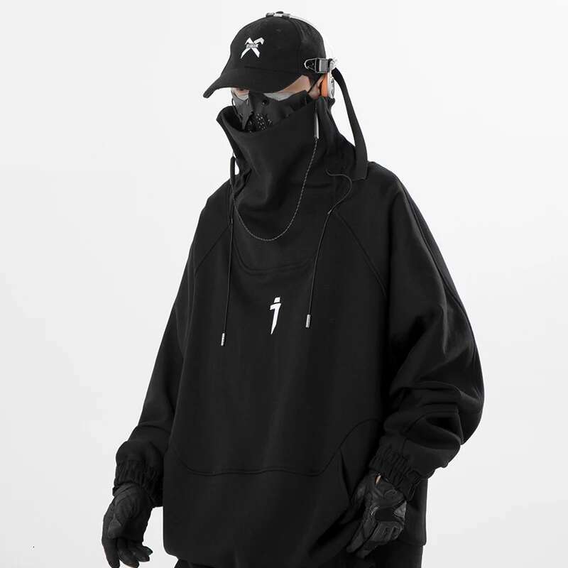 11 BYBB'S DARK Men Turtleneck Hoodies Techwear 2023 Winter Haruku Function Hoodie Hip Hop Streetwear Pullover Sweatshirts