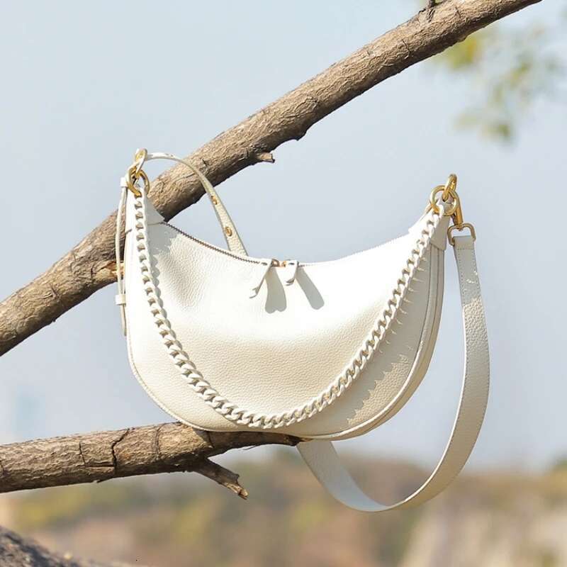 YANATARI Genuine Leather Dumpg Large Capacity Minimalist Crossbody Women Female Fashion Underarm Bag