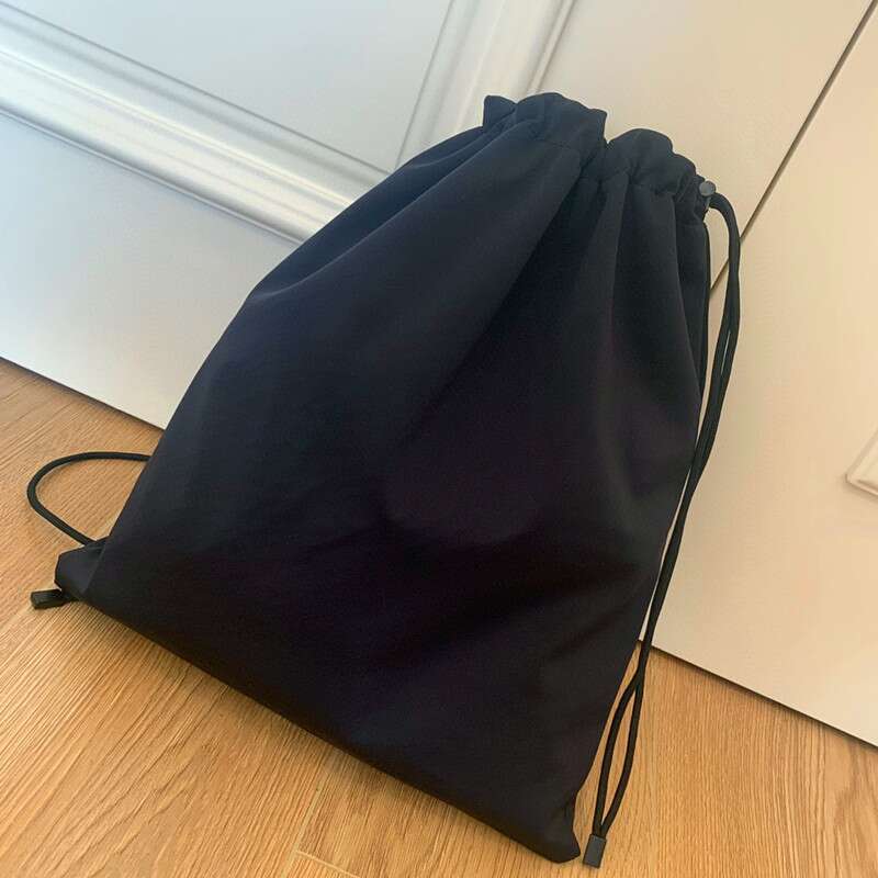 Perfume Pink Black Double Sided Backpack Drawstring Light Weight High Beauty Value Large Capacity