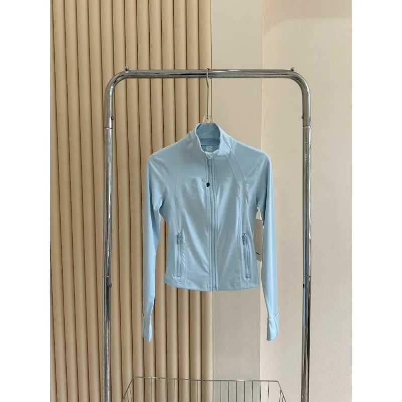 Active Shirts Tees Women Sport Jacket fashion tight-fitting sportswear coat training running gym Long Slve solid color cardigan H25218 4ZKZ