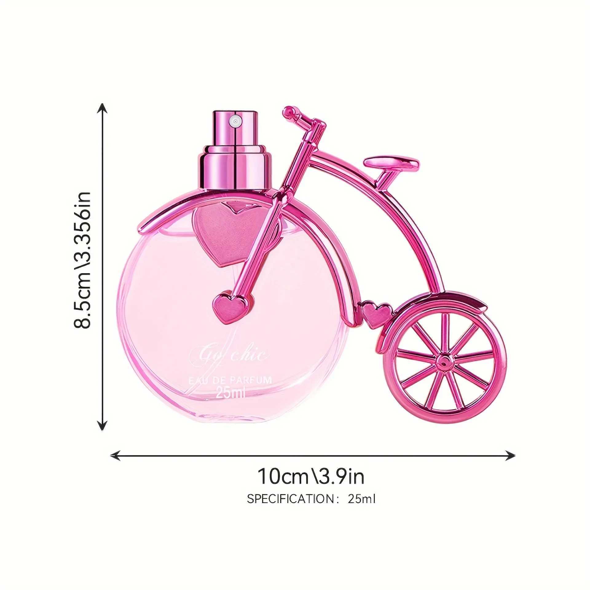 25ML Bike Styling Womens Perfume Pink Fragrant Fresh Oriental Floral Perfume with Gift Box Packaging Holiday Gift W250218