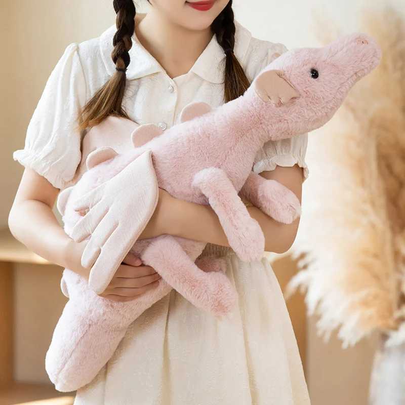 Giant Soft Plush Toy Flying Dragon Plush Toys White Green Pink Dinosaur Pillow Stuffed Animal Soft Doll Birthday Gifts DecorXJ250218