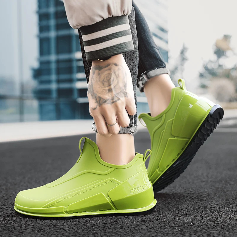 Fishing Shoes Men Outdoor Non-slip Light Hiking Shoes Shaxi Fishing Rain Boots Durable Waterproof Rubber Fishing Shoes 250217