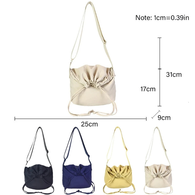 Stylish Large Capacity Crossbody Purse Practical Drawstring Nylon Shoulder Bag Satchel For Womens Daily Use And Travel 250213