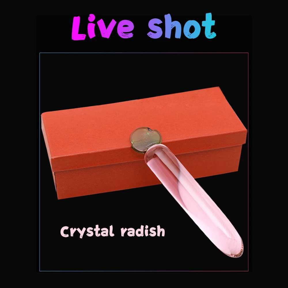 Simulated Transparent Crystal Glass Dildo Massage Stick Ml Dildo Gun Mane Female Masturbation Device Sex ToyXJ250218