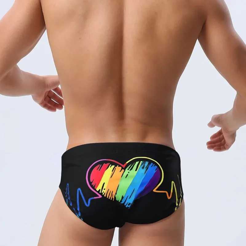 Sexy Low Waist Mens Swim Briefs Underpants Summer Quick Drying Breathable Sexy Swimming Trunks Bikini Gay Surf Beach Shorts M250218