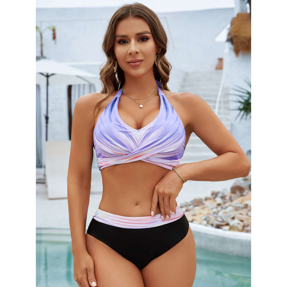 2025 New Swimsuit Multi Color Choice Chest Cross Bikini Two Piece Set Bikini Designer Women Swimsuit Bathing Suit Swimsuit New Product New Arrival