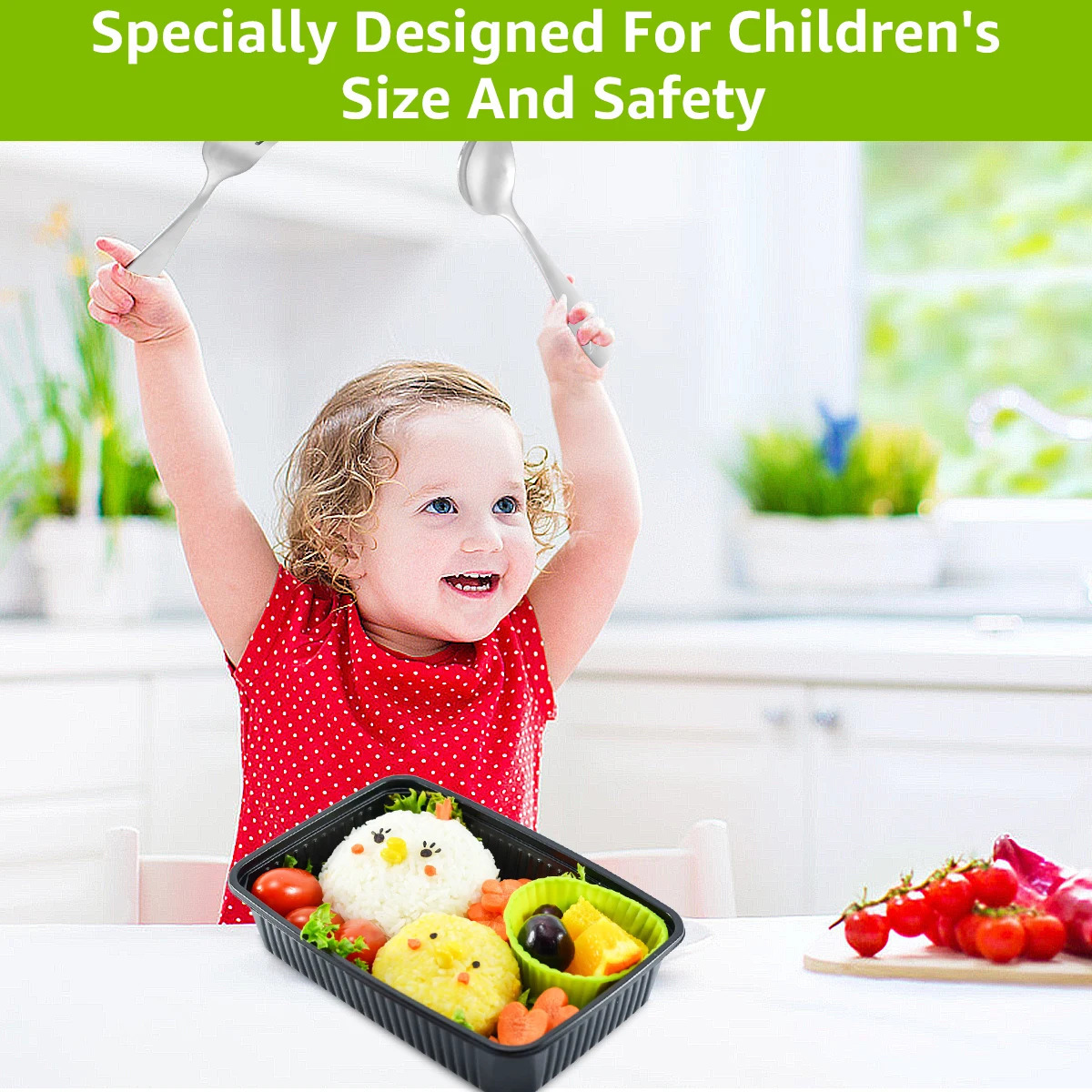 9/15Pcs Kids Silverware Set 410 Stainless Steel Kids Fork Spoon and Cutter Set Funny Dinosaur Flatware Set for Children Toddler 250214